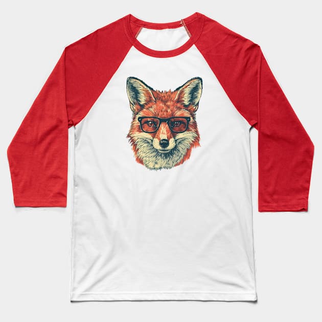 The Wise and Wild Fox Baseball T-Shirt by Carnets de Turig